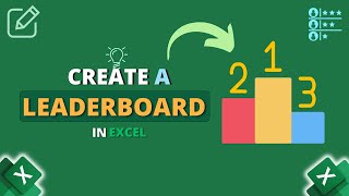 How to Create a Leaderboard in Excel [upl. by Reyna]