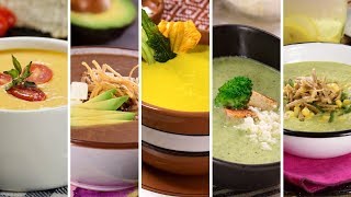 4 recetas de crema de verduras [upl. by Esorbma]