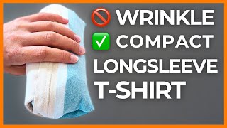 How To Fold A Long Sleeve Shirt For Travel Compact Without Wrinkles [upl. by Akemrehs]