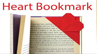 Origami Heart Corner Bookmark  Simple HowTo [upl. by Black]