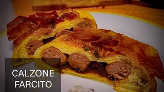 CALZONE FARCITO Salsiccia peperoni formaggio [upl. by Nerraw]