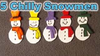 Winter Preschool Songs  5 Chilly Snowmen song  Littlestorybug [upl. by Ube]