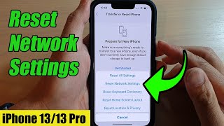 iPhone 1313 Pro How to Reset Network Settings [upl. by Calla]