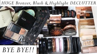 Bronzer blush and highlight declutter Makeup Organisation [upl. by Kittie441]