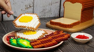 LEGO Howls Moving Castle BREAKFAST Egg amp Bacon  Lego Cooking Food ASMR [upl. by Nuli]