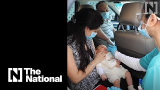 Abu Dhabi launches drivethrough vaccinations for children [upl. by Teloiv35]