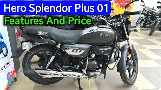 Hero Splendor plus BS6 i3s 01 Edition features and Price [upl. by Aneekat]