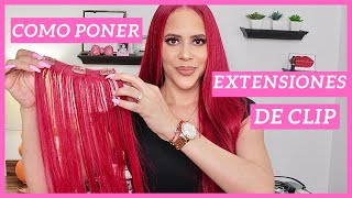 COMO PONER EXTENSIONES DE CLIP  EXTENSIONES DE CABELLO BELLAMI HAIR [upl. by Best]