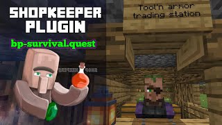 Minecraft  BP Survival Shopkeepers tutorial Shopkeepers plugin [upl. by Nawd774]