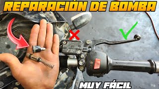 COMO REPARAR LA BOMBA DE FRENO DE CUALQUIER MOTO FACIL Y RÁPIDO CAMBIO DE PIEZAS INTERNAS 🔧 [upl. by Vassar406]