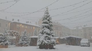 Aosta Valle dAosta  prima nevicata  21 novembre 2024 [upl. by Muhcan10]