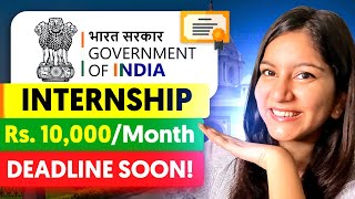 🔥 URGENT Government Internship with Certificate  ₹10000 ⚠️ Few Days Left  Open to All [upl. by Karlise]