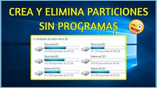 Como CREAR y ELIMINAR Particiones De Disco En Windows 10 2021 ✔ [upl. by Nylasoj]