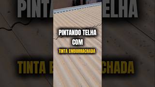 Pintando telhado com tinta emborrachada pintor pinturaresidencial obra viral [upl. by Groveman]