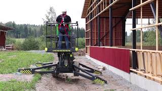 Operating the Leguan 190 spider lift on sloped ground [upl. by Yrrat]