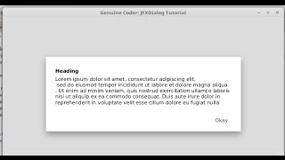 JavaFx JFoenix Tutorial 18  JFXDialog for Material Design Dialog [upl. by Aehsa]