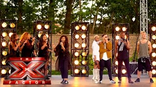 Group 7 perform All About That Bass  Boot Camp  The X Factor UK 2015 [upl. by Neddy]