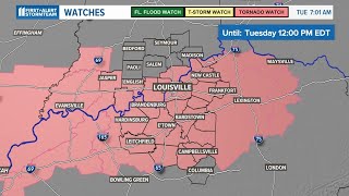 WATCH LIVE Tracking tornado watch in Louisville area [upl. by Sik956]