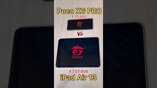 Poco 6x pro vs 🥵🤯 IPad Air 13 shorts freefire viralvideo tablet smartphone [upl. by Ahsets128]