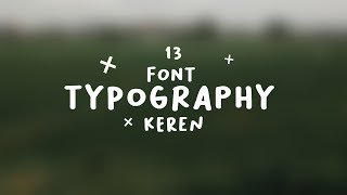 Font Typography keren Langsung di download [upl. by Carley702]