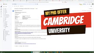 PhD offer from Cambridge University [upl. by Cleavland]