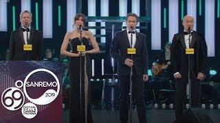 Sanremo 2019  Lomaggio al Quartetto Cetra con Claudio Santamaria [upl. by Erde]