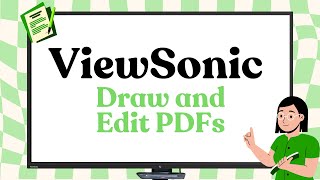 ViewSonic Monitor Draw and Edit PDFs  ViewSonic 5 Minute Series Episode 3 [upl. by Laeynad]