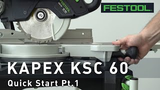 Set Up KSC 60 Cordless Sliding Compound Miter Saw [upl. by Yaresed]