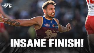 Last Two Minutes Brisbane v Sydney  Round 19 2024  AFL [upl. by Kingsley]