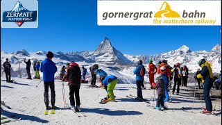 Gornergrat Matterhorn Railway • Zermatt Switzerland • 4K hdr 60fps Video [upl. by Ahsinev]