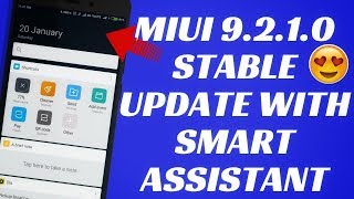 MIUI 9210 GLOBAL STABLE UPDATE  SMART ASSISTANT NEW FEATURES  MIUI 9 GLOBAL STABLE UPDATE [upl. by Eniagrom210]