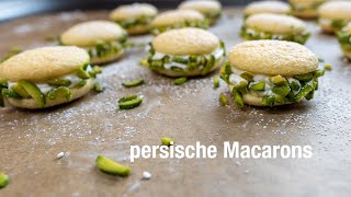 Perische Macarons  persian soft cookies  Shirini Latifeh شیرینی لطیفه Butterbrötchen [upl. by Nyladnek]