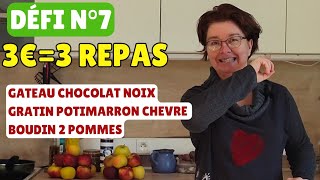 😋 3€  3 recettes économiques dautomne 🍂 Gâteaux chocolat noix 🍫 Gratin potimarron Chèvre etc 🍎 [upl. by Colombi]