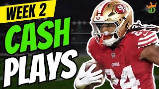 DraftKings NFL Week 2 Top Cash Game Plays  NFL DFS Picks [upl. by Alain]