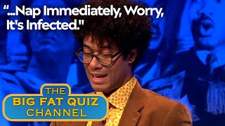 Richard Ayoade Wrongly Remembers The Roses Are Red Poem  Big Fat Quiz [upl. by Doerrer]