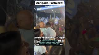 ANDRÉ FERNANDES CELEBRA COM MULTIDÃO PRIMEIRO LUGAR E IDA AO 2º TURNO EM FORTALEZA [upl. by Yditsahc]