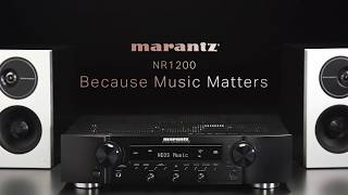 Marantz NR1200 Slim Stereo Network Receiver with HEOS Builtin HU [upl. by Yonah]