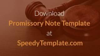 Promissory Note Template  How to Write a Promissory Note [upl. by Pierrette]