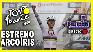 TOUR DE FRANCE 2024 En directo Pogacar de arcoíris en el Giro dellEmilia VRJUEGOS [upl. by Nylssej]