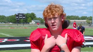 Griffin Morgan full interview at Bluffton Tigers football practice on 82024 [upl. by Eelyrag]