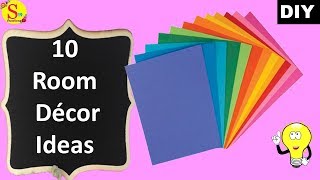 10 Room decor ideas with paper  Paper craft ideas for room decoration  Easy and inexpensive ideas [upl. by Dubenko92]