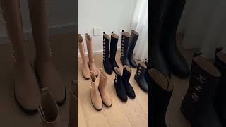 Chanel boots women shoes boots chanelboots womenboots shortboot womenfashion [upl. by Lysander35]