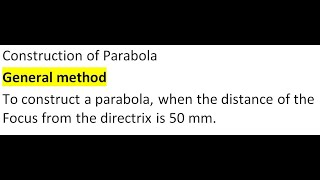 8 PARABOLA  GENERAL METHOD  AutoCAD 2022 [upl. by Nahgem49]