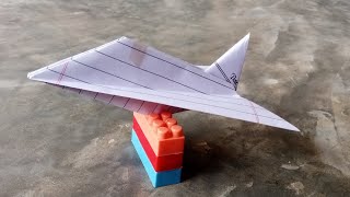 How To Make A Paper F16 Jet  TRIANGLE PLANE  Best paper airplane that flies far [upl. by Lewie]