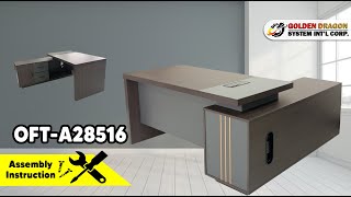 HOW TO ASSEMBLE OFFICE TABLE  OFTA28516 [upl. by Arhez]