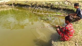 Fishing Video  Daily village life hook fishing Part218 [upl. by Chamkis]