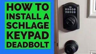 Install SLAGE Keypad Deadbolt Keyless Entry Door Lock [upl. by Hehre]