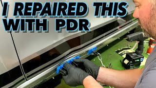 COLLISION DAMAGE REPAIRED With GPR amp PDR  Paintless Dent Removal UK [upl. by Rimas500]