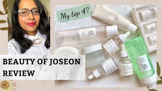 Beauty of Joseon Review for ACNE Skin after using them fully  My top 4 picks [upl. by Ynatil]