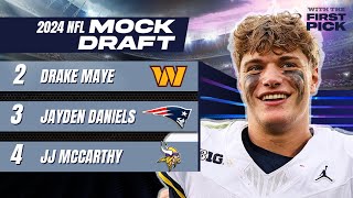 New POST FREE AGENCY 2024 NFL Mock Draft with TRADES I Vikings trade up for JJ McCarthy [upl. by Ydnil]